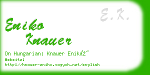 eniko knauer business card